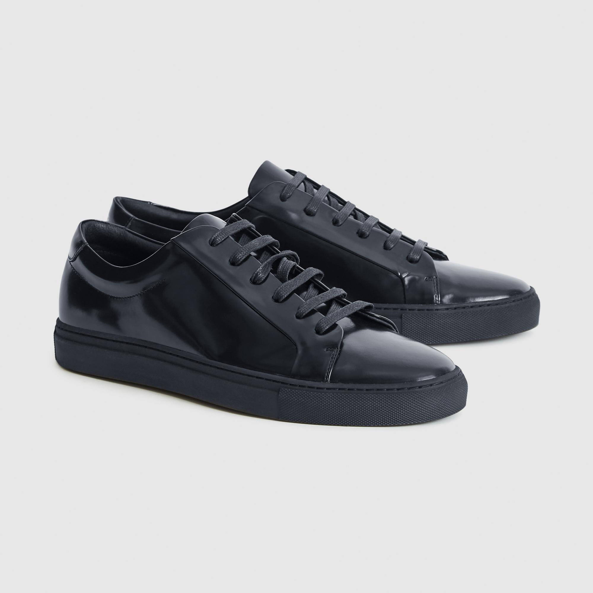 Luca High Shine Leather Trainers
